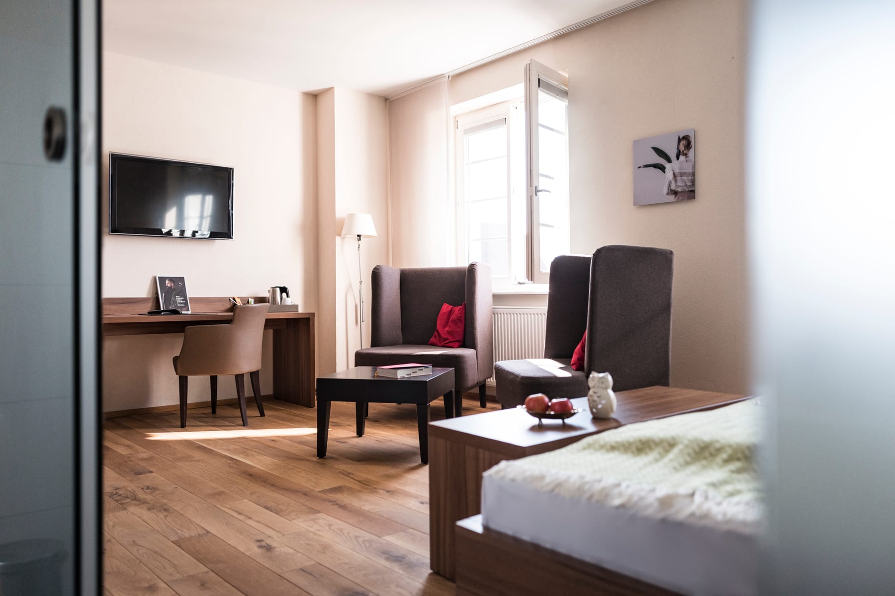 Modernes Cityview-Zimmer im Hotel Drei König Lörrach